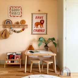 Good Vibes Banner, Organic Cotton Wall Hanging, Gender Neutral Perfect Bedroom Decor For Children - thumbnail 2