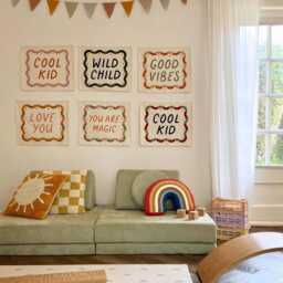 Good Vibes Banner, Organic Cotton Wall Hanging, Gender Neutral Perfect Bedroom Decor For Children - thumbnail 4