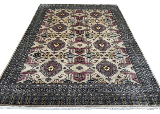 8x10 Beige Color Bokhara Rug - 2.50x3.00 Kids Room Luxury Area Turkish Fine Quality Afghan - image 1