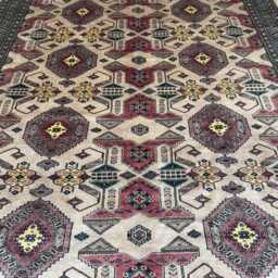 8x10 Beige Color Bokhara Rug - 2.50x3.00 Kids Room Luxury Area Turkish Fine Quality Afghan - thumbnail 3