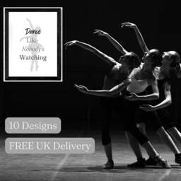 Dance Print For Dancer Gift Her Wall Art Home Ballet Dance Quote Like Nobody's Watching - thumbnail 2