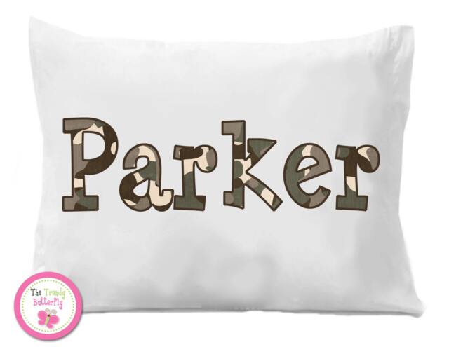 Name Pillow Case Boys Camouflage Personalized Pillowcase - image 1