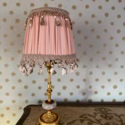 Handmade Pale Pink Lampshade French Vintage Style With Tassels, Wall Sconce Lampshade, Pink Pleated Pretty Lampshade - thumbnail 3
