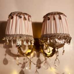 Handmade Pale Pink Lampshade French Vintage Style With Tassels, Wall Sconce Lampshade, Pink Pleated Pretty Lampshade - thumbnail 2