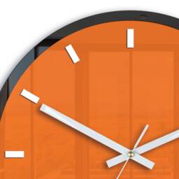Wall Clock Orange, Rolo With White Index - Quiet & Modern 30cm/11, 81 - thumbnail 2