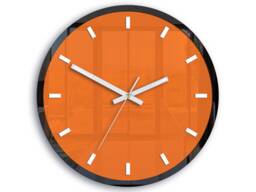Wall Clock Orange, Rolo With White Index - Quiet & Modern 30cm/11, 81