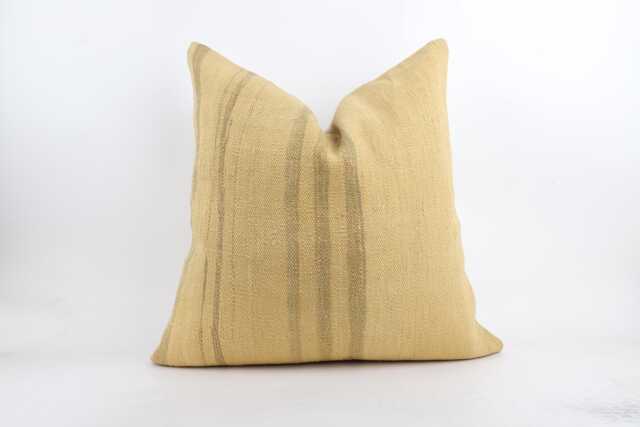 Handwoven Wool Kilim Pillow Cover, 24x24 Boho Home Decor - image 1