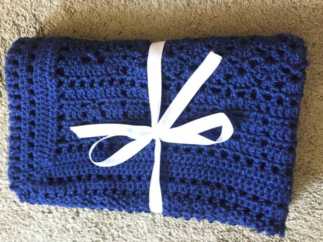 Dark Blue Baby Blanket - image 1