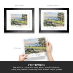 Grandma's Happy Place, Grandad's Garden Print, Favourite Place From Photo, Watercolour Grandma Gift Idea, Grandad Idea - thumbnail 2