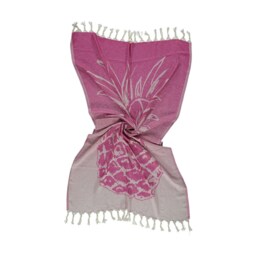 Pineapple Turkish Beach Towel, Hand Loomed Cotton Bath Towel - thumbnail 2