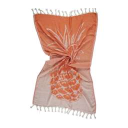 Pineapple Turkish Beach Towel, Hand Loomed Cotton Bath Towel