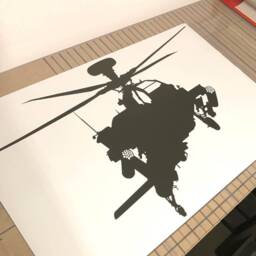 Apache Helicopter Sticker, Military Stickers, Wall Art, Decor, Decal, Decal - thumbnail 2