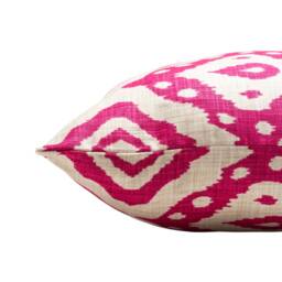 Moroccan Kilim Print Xl Rectangular Cushion in Bright Pink. Traditional Geometric Design Of Turkish Style Diamonds. 23X15 - thumbnail 2