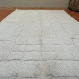 Handmade Beni Ourain Berber Rug Custom Moroccan Wool Area Rug - thumbnail 4