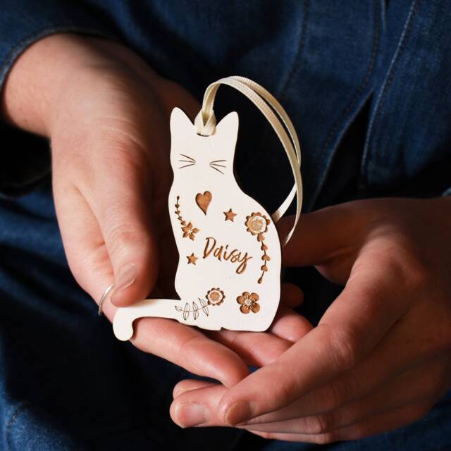 Cat Christmas Decoration Keepsake, Lovers Gift For Women, Her, Custom Tree Ornament, Decor - image 1