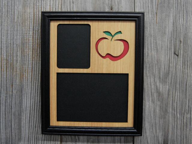 Teacher Picture Frame - 8x10 Holds 5x7 Photo Back To School Gift, Apple Frame, Retirement Gift - image 1