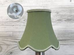 Green Scalloped Empire Candle Shade - Lampshade Chandelier Light Clip On Lampshades Retro Lampshade Wall