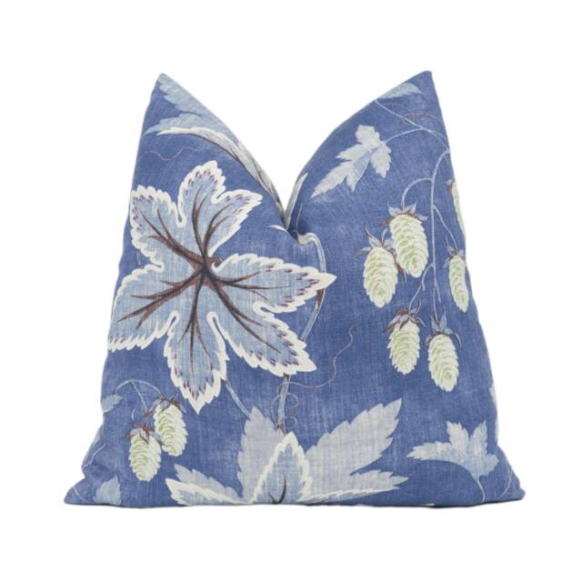Colefax & Fowler - Lindon Navy Gorgeous Modern Trailing Leaf Hops Cushion Cover Handmade Throw Pillow Designer Home D??cor - image 1