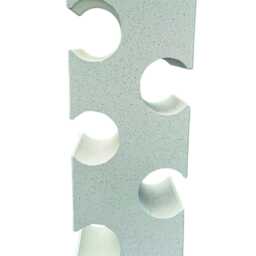 White Terrazzo Stone Cube Wine Rack 60cm, 6 Bottle Tower - thumbnail 2