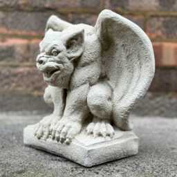 Stone Gargoyle Statue Concrete Gargoyles Guardian Gargoyles Outdoor Gargoyle Dog Garden Figurine Outdoor Statues - thumbnail 3