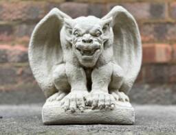 Stone Gargoyle Statue Concrete Gargoyles Guardian Gargoyles Outdoor Gargoyle Dog Garden Figurine Outdoor Statues - thumbnail 1