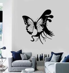 Butterfly Wall Vinyl Decal Fairy Nature-Themed Room Decor Guaranteed Quality Stickers 2201Di