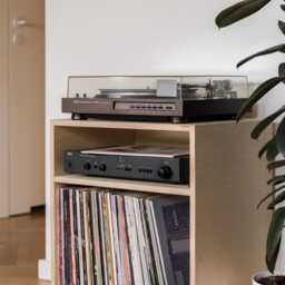 Ototo.12 Plywood Turntable Stand - Record Player Stand, Vinyl Record Storage, Cabinet, Minimalist Home, Japandi Furniture - thumbnail 4
