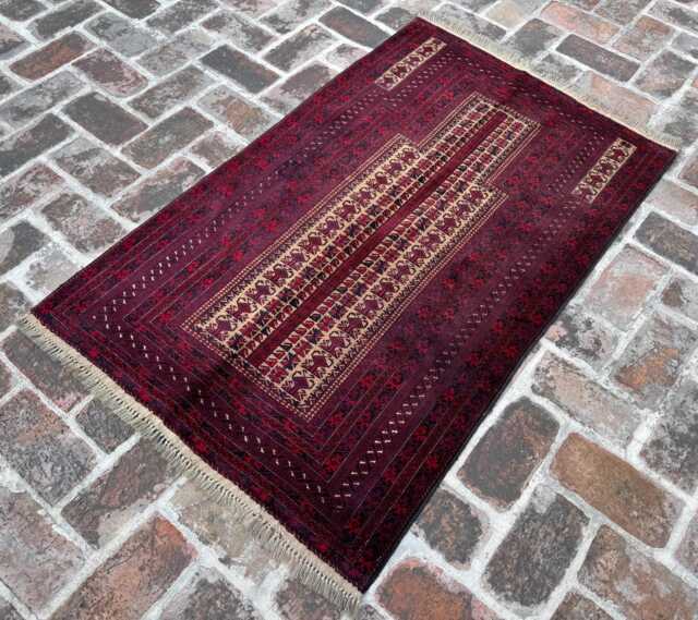 3'1x4'11 Baluchi Prayer Rug - Authentic Hand-Knotted Persian Woolen Carpet High Quality Islamic Mat Oriental Design Present - image 1