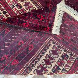 3'1x4'11 Baluchi Prayer Rug - Authentic Hand-Knotted Persian Woolen Carpet High Quality Islamic Mat Oriental Design Present - thumbnail 4