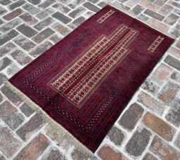 3'1x4'11 Baluchi Prayer Rug - Authentic Hand-Knotted Persian Woolen Carpet High Quality Islamic Mat Oriental Design Present - thumbnail 1