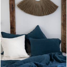 Dark Blue Linen Duvet Cover/stonewashed Bedding/Linen Custom Size in Navy - thumbnail 2