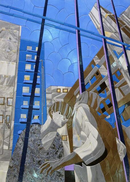 The Reflecting Petal Stone Art Mosaic