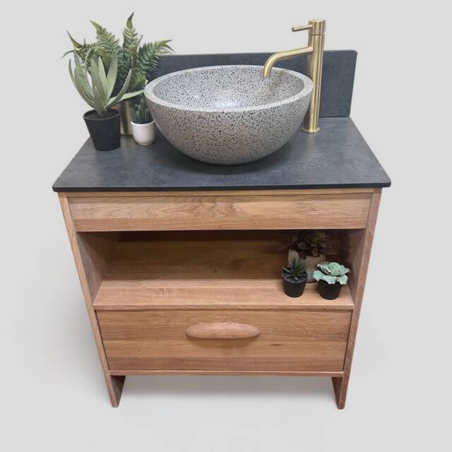 Stockholm - in Stock Oak Bathroom Vanity Unit Minimalist Scandia Style - image 1