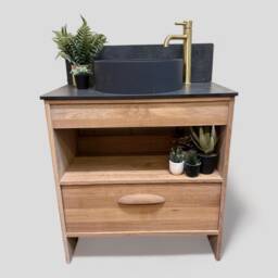 Stockholm - in Stock Oak Bathroom Vanity Unit Minimalist Scandia Style - thumbnail 3