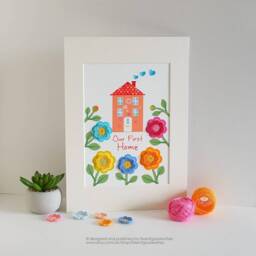 First Home Gift For A Couple, Embroidered Picture, Our First Present, Owners Gift, House Warming Unique - thumbnail 2