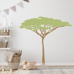 Nursery Acacia Jungle Safari Tree Wall Decal - Mural Theme Custom Home Decor - thumbnail 2