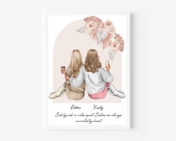 Personalised Sisters Print, Birthday Gift For Sister, Christmas Sister Gift, Quote Unique - thumbnail 1