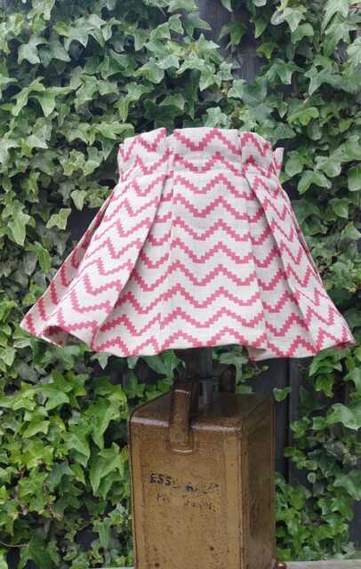 Box Pleated Linen Azig Lampshade /Colours Choice - image 1
