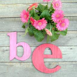 Lowercase Letter Wooden Distressed Wall Personalize, Customizable Dorm Decor Wedding Teen - thumbnail 3
