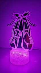 Personalised Ballet Mirror Led Night Light Desk Lamp Sign Gift Bedroom Decor - thumbnail 1