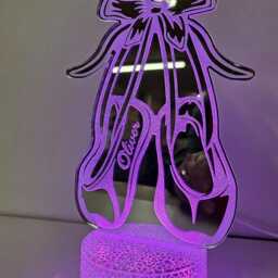 Personalised Ballet Mirror Led Night Light Desk Lamp Sign Gift Bedroom Decor - thumbnail 2