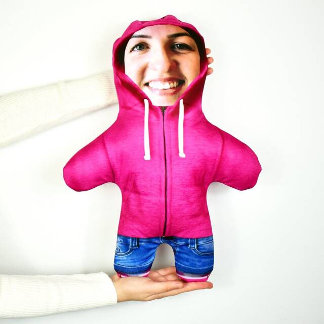 Hoodie - Pink Mini Me??? Photo Doll/Face Teddy Novelty Gift - image 1