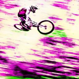 Mountain Bike Art Beach Towel Cyclist Gift, Mtb Gift - thumbnail 3