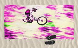 Mountain Bike Art Beach Towel Cyclist Gift, Mtb Gift