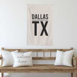 Dallas Texas Banner Sign, State Man Cave Bar & Grill Basement Western Wall Art, Typography Print - thumbnail 3