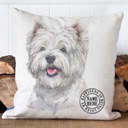 Personalised Westie Cushion Cover Dog Throw Pillow Custom Dogs Bed Decor New Puppy Pooch Birthday Gift West Highland Terrier Ekdc34