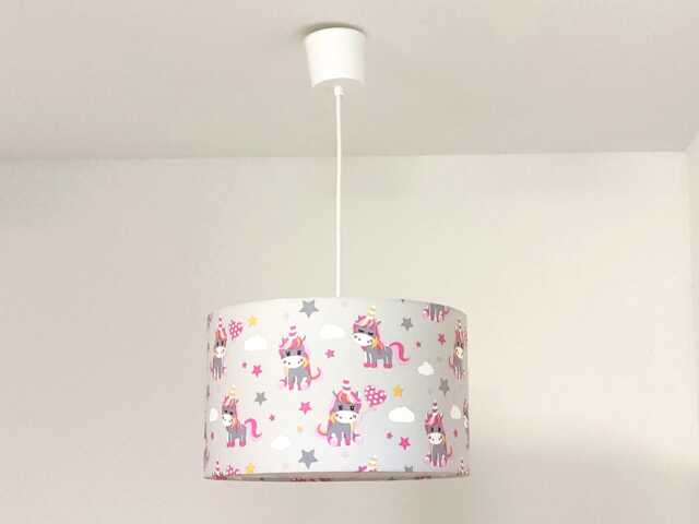 Unicorn-Patterned Pendant Lampshade - Perfect Gift Idea For Christmas, A New Baby Shower, Birthday, Or Girl's Bedroom - image 1