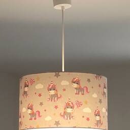 Unicorn-Patterned Pendant Lampshade - Perfect Gift Idea For Christmas, A New Baby Shower, Birthday, Or Girl's Bedroom - thumbnail 2