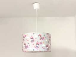 Unicorn-Patterned Pendant Lampshade - Perfect Gift Idea For Christmas, A New Baby Shower, Birthday, Or Girl's Bedroom - thumbnail 1