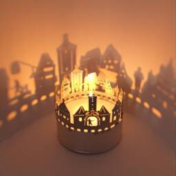 Rothenburg Op Der Tauber Souvenir Shadow Play Lantern Candle Attachment Of Iconic Landmarks For Magical Room D??cor - Perfect Gift - thumbnail 1